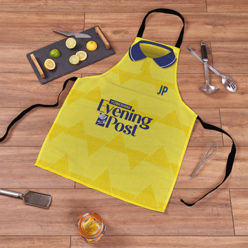 Leeds - 1992 Away Shirt - Retro Football  Novelty Water-Resistant, Lazer Cut (no fraying) Light Weight Adults Apron
