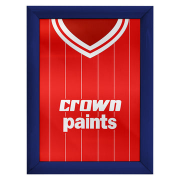 Personalised Liverpool Retro - 1981 Home Shirt - A4 Metal Sign Plaque - Frame Options Available