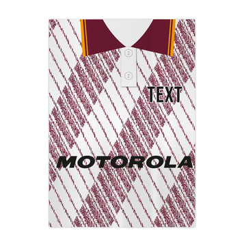 Motherwell 1992 Away Shirt - A4 Personalised Metal Sign Plaque