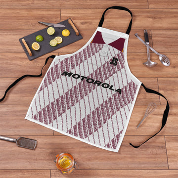 Motherwell Retro 1992 Away Shirt Apron - Personalised Retro Football Adults Apron
