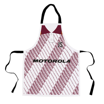 Motherwell Retro 1992 Away Shirt Apron - Personalised Retro Football Adults Apron