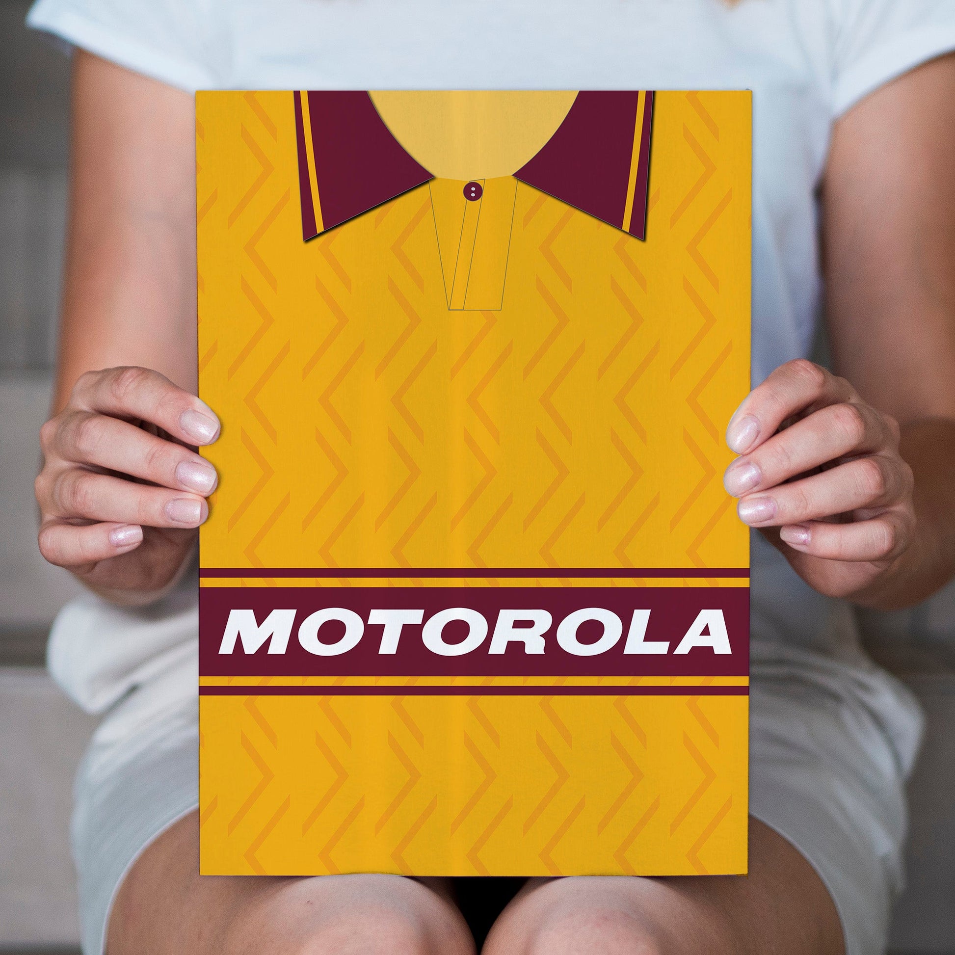 Motherwell 1994 Home Shirt - A4 Personalised Metal Sign Plaque