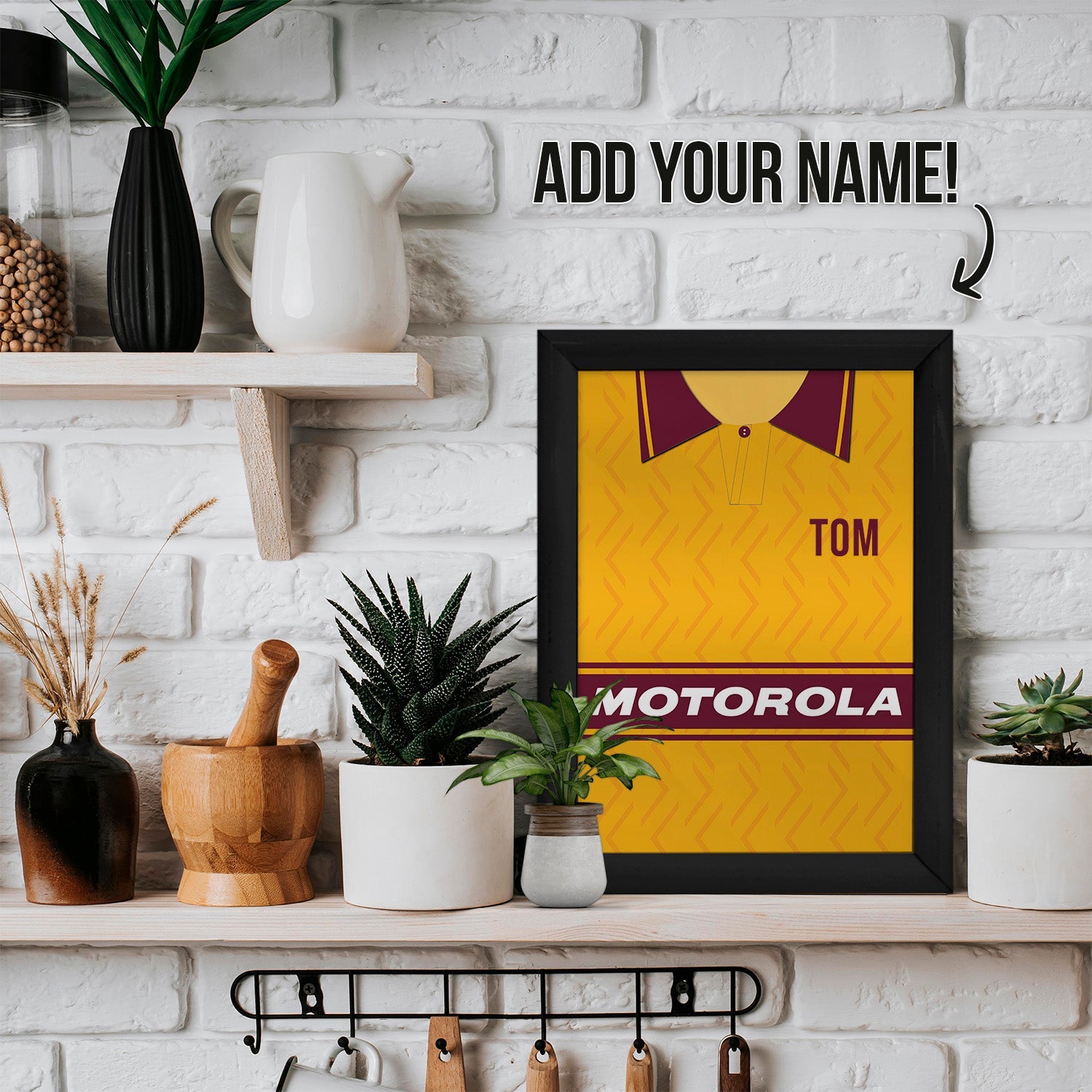 Motherwell 1994 Home Shirt - A4 Personalised Metal Sign Plaque