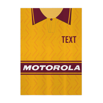 Motherwell 1994 Home Shirt - A4 Personalised Metal Sign Plaque