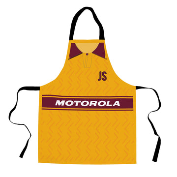 Motherwell 1994 Home Shirt Apron - Personalised Retro Football Novelty Water-Resistant, Lazer Cut (no fraying) Light Weight Adults Apron
