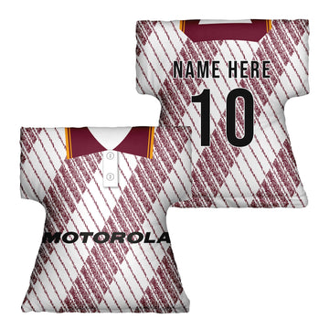 Motherwell Retro 1992 Away Shirt - Personalised Retro Shirt Cushion