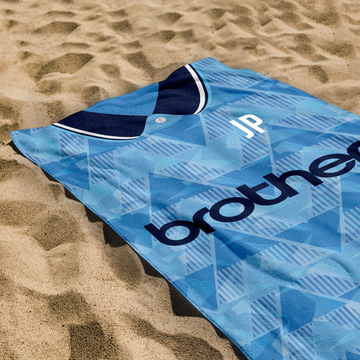Personalised football beach towels hotsell