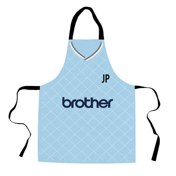 Manchester Blue Retro - 1988 Home Shirt - Retro Football  Novelty Water-Resistant, Lazer Cut (no fraying) Light Weight Adults Apron