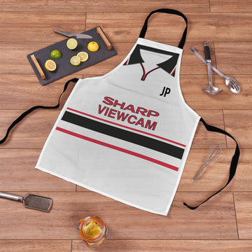 Manchester Red - 1999 Away - Retro Football  Novelty Water-Resistant, Lazer Cut (no fraying) Light Weight Adults Apron