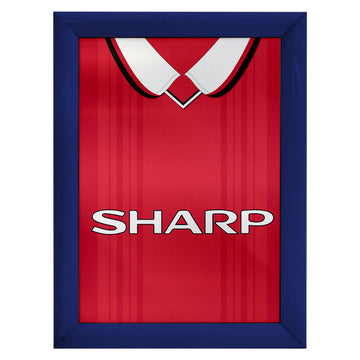 Personalised Man United - 1999 Home Shirt - A4 Metal Sign Plaque - Frame Options Available