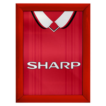 Personalised Man United - 1999 Home Shirt - A4 Metal Sign Plaque - Frame Options Available