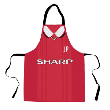Manchester Red - 1999 Home - Retro Football  Novelty Water-Resistant, Lazer Cut (no fraying) Light Weight Adults Apron