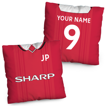 Manchester Red - 1999 Home Shirt - 45cm or 61cm Retro Cushion