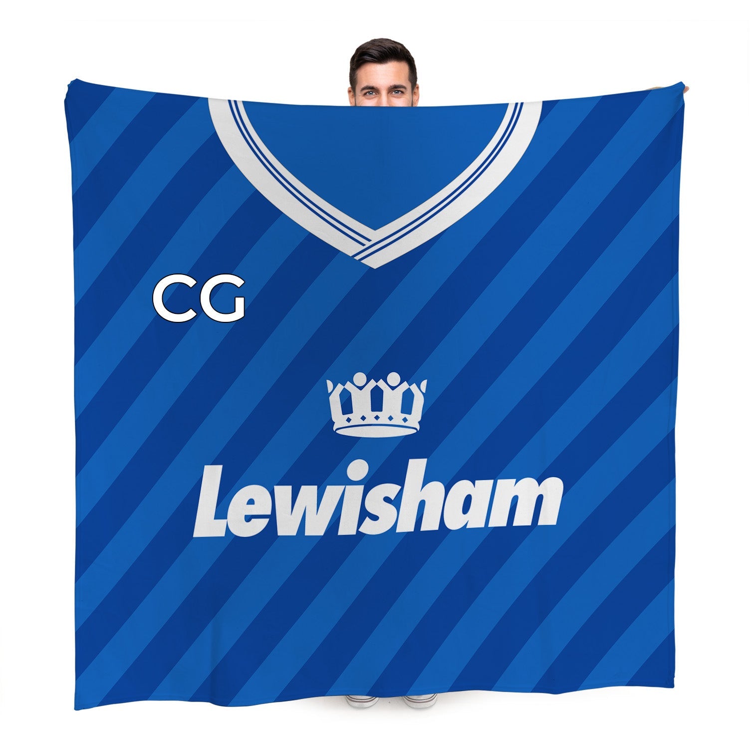 Millwall-- 1987 Home Shirt - Personalised Retro Fleece Blanket