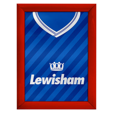 Personalised Millwall- 1987 Home Shirt - A4 Metal Sign Plaque - Frame Options Available