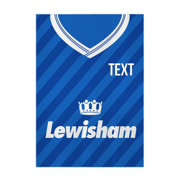 Personalised Millwall - 1987 Home Shirt - A4 Metal Sign Plaque