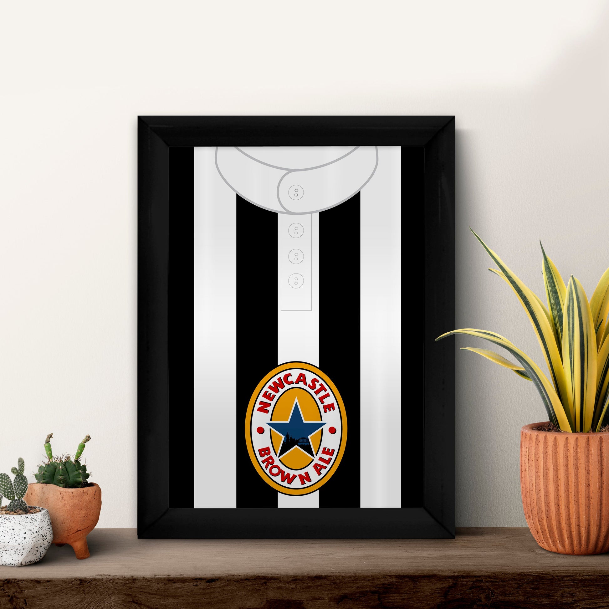Personalised Newcastle - 1996 Home Shirt - A4 Metal Sign Plaque