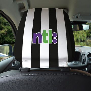 Newcastle 2001 Home - Retro Football Shirt - Pack of 2 - Car Seat Headrest Covers