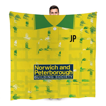 Norwich FC - 1994 Home Shirt - Retro Fleece Blanket