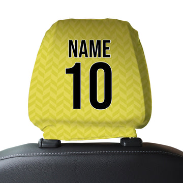 Norwich 1986 Home - Retro Football Shirt - Pack of 2 - Car Seat Headrest Covers