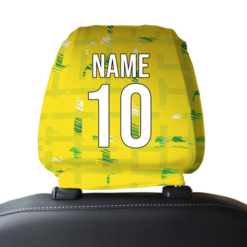 Norwich 1994 Home - Retro Football Shirt - Pack of 2 - Car Seat Headrest Covers