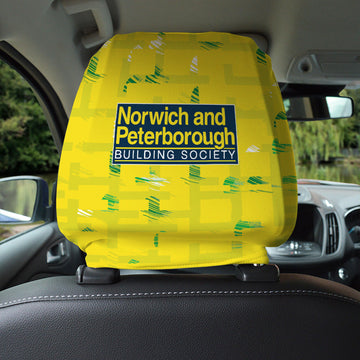 Norwich 1994 Home - Retro Football Shirt - Pack of 2 - Car Seat Headrest Covers