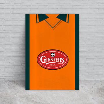 Plymouth Retro 2004 Away Retro Shirt - A4 Personalised Metal Sign Plaque - Frame Options Available