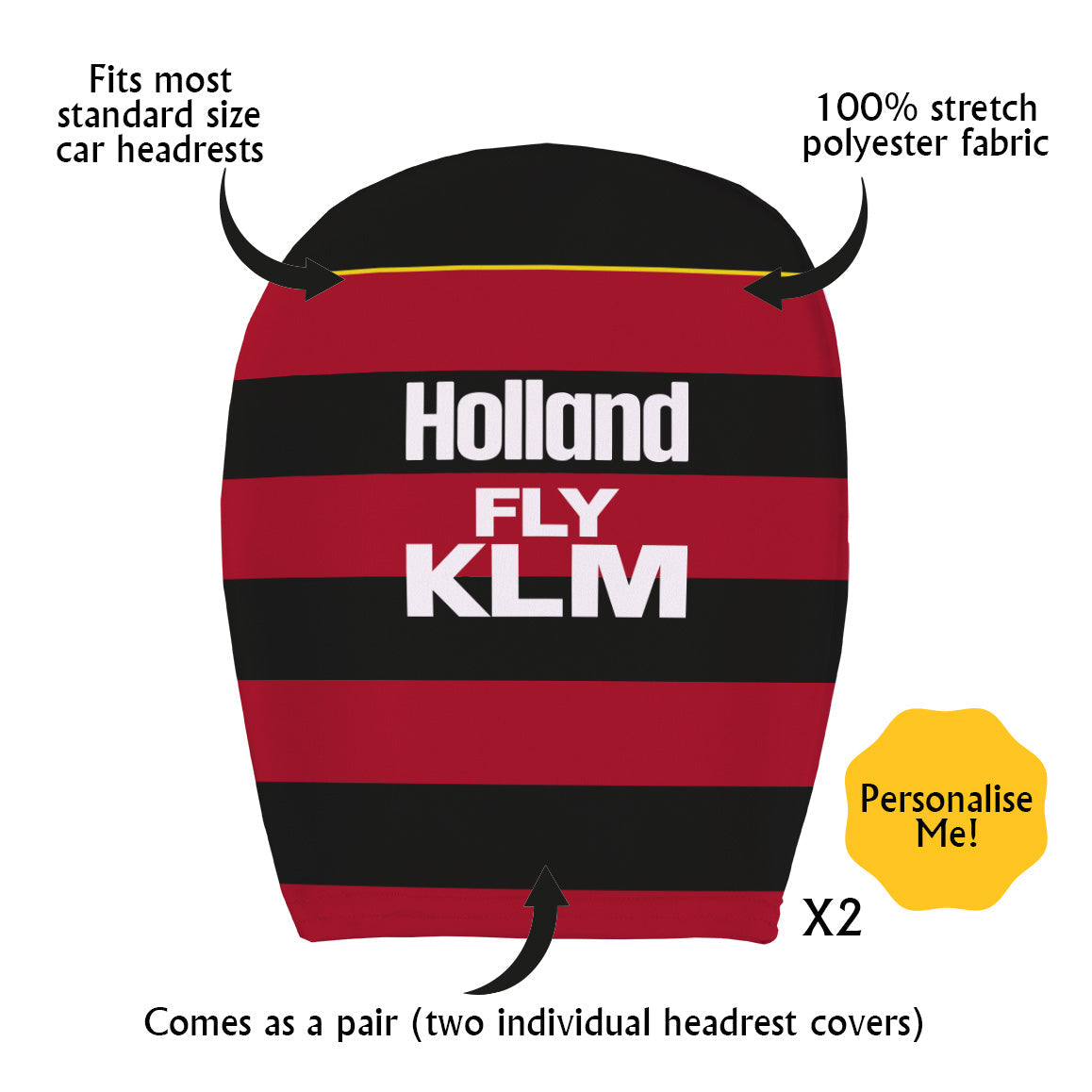 QPR 1990 Away - Retro Football Shirt - Pack of 2 - Car Seat Headrest Covers