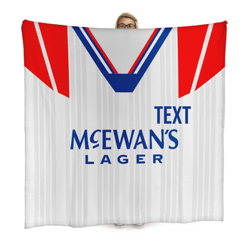 Rangers - 1992 Away Shirt - Personalised Retro Fleece Blanket