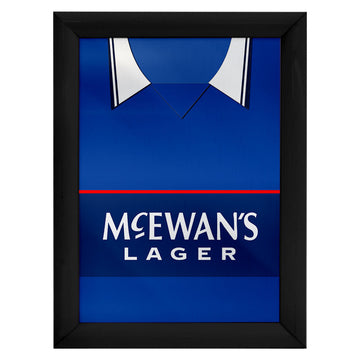 Personalised Rangers - 1998 Home Shirt - A4 Metal Sign Plaque - Frame Options Available