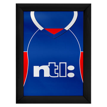 Personalised Rangers - 2001 Home Shirt - A4 Metal Sign Plaque - Frame Options Available