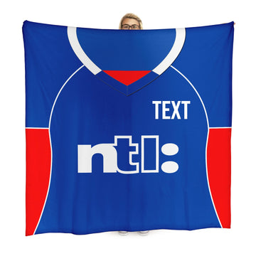 Rangers - 2001 Home Shirt - Personalised Retro Fleece Blanket