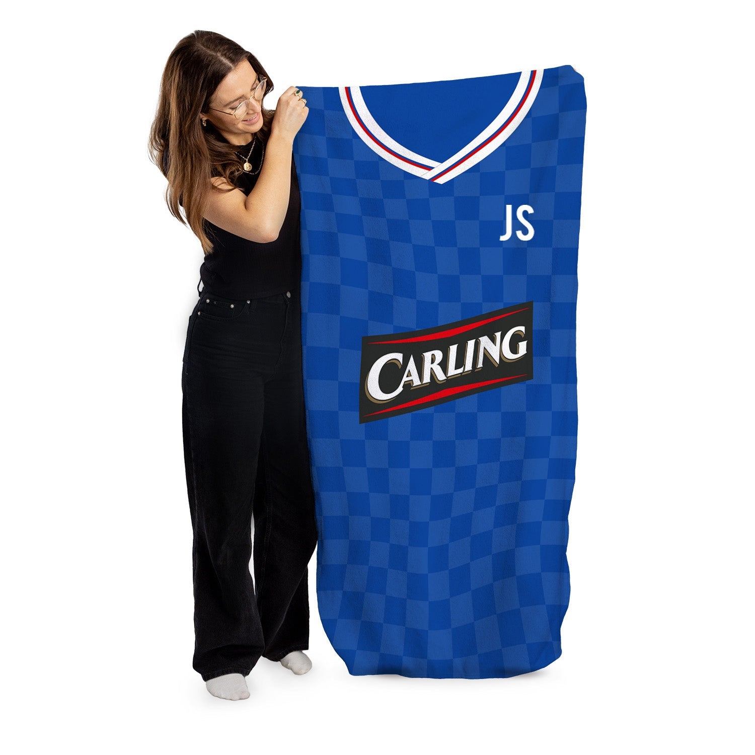 Rangers - 2009 Home Shirt - Personalised Retro Beach Towel