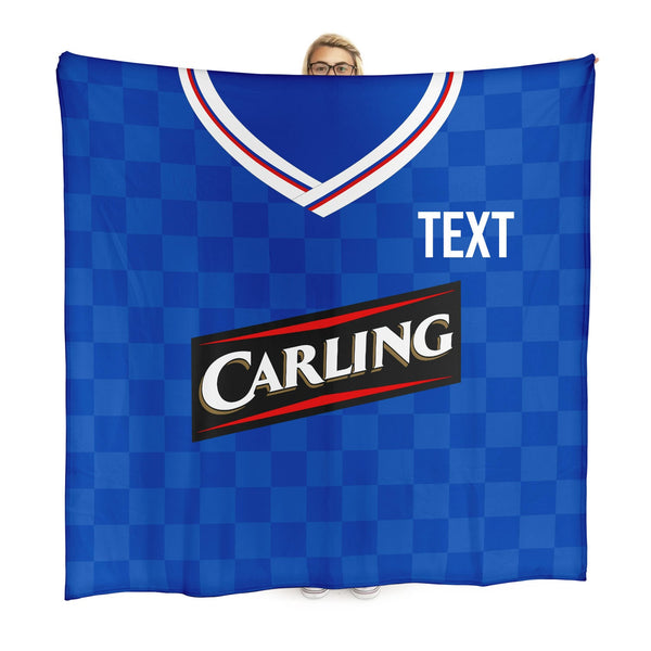 Rangers 2009 Home Shirt Personalised Retro Fleece Blanket