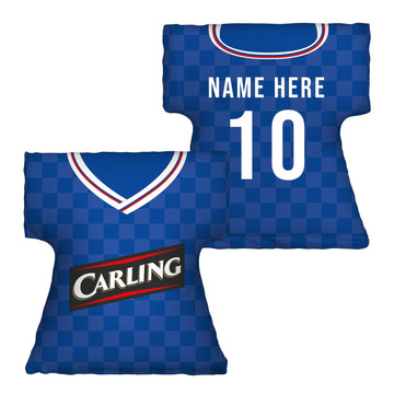 Rangers - 2009 Home Shirt - Personalised Retro Shirt Cushion