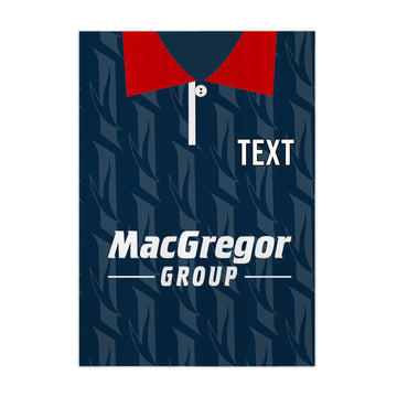 Ross County Retro 1995 Home Shirt - A4 Personalised Metal Sign Plaque - Frame Options Available