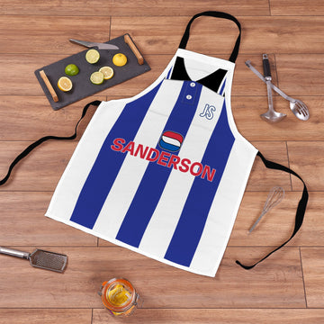 Wednesday 1997 Home Shirt - Personalised Retro Football Novelty Water-Resistant, Lazer Cut (no fraying) Light Weight Adults Apron