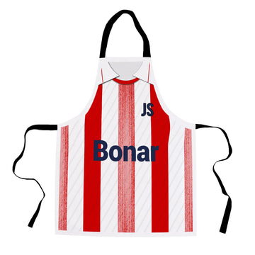 St Johnstone 1990 Away Shirt Apron - Personalised Retro Football Novelty Water-Resistant, Lazer Cut (no fraying) Light Weight Adults Apron