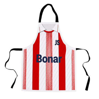 St Johnstone 1990 Away Shirt Apron - Personalised Retro Football Novelty Water-Resistant, Lazer Cut (no fraying) Light Weight Adults Apron