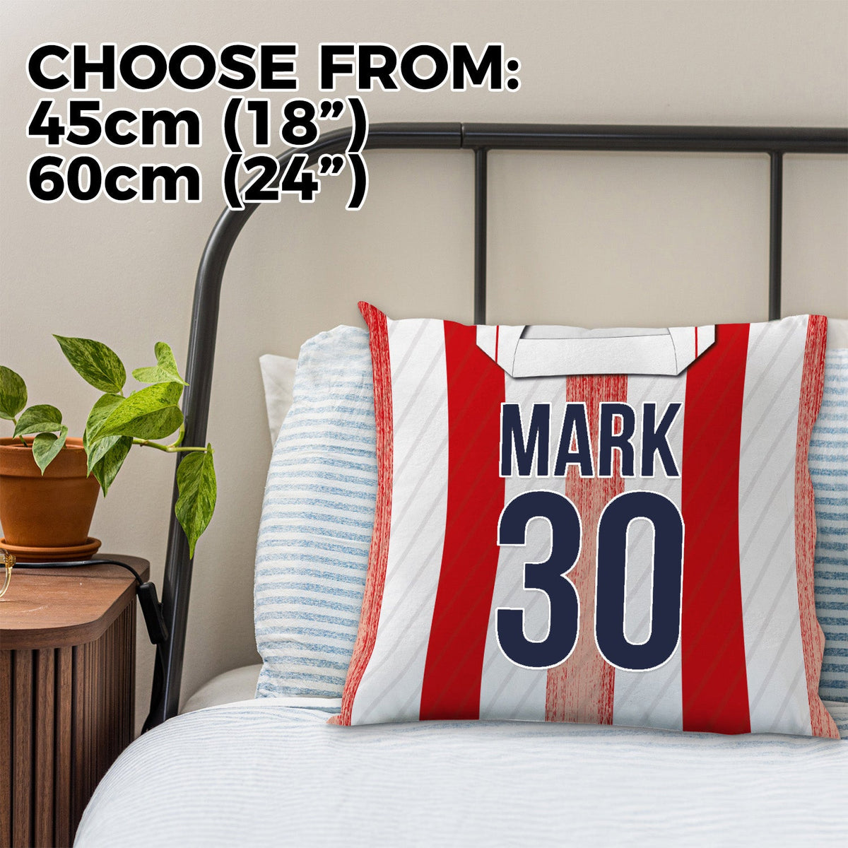 St Johnstone 1990 Away Shirt - 45cm or 61cm Retro Cushion