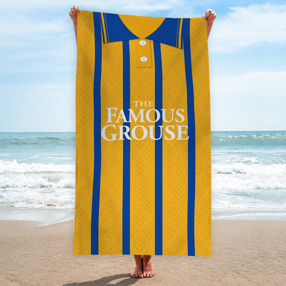 St Johnstone 1990 Away Shirt - Personalised Lightweight, Microfibre Retro Beach Towel