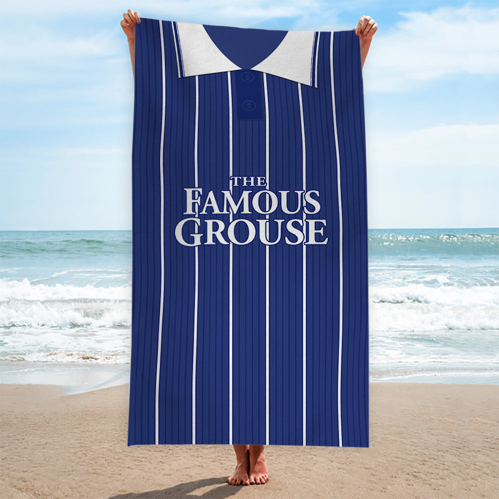 St Johnstone 1997 Home Shirt - Personalised Lightweight, Microfibre Retro Beach Towel 