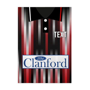 St Mirren Retro 1994 Away Shirt - A4 Personalised Metal Sign Plaque - Frame Options Available