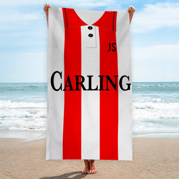 Stoke - 1994 Home Shirt - Personalised Retro Lightweight, Microfibre Beach Towel - 150cm x 75cm