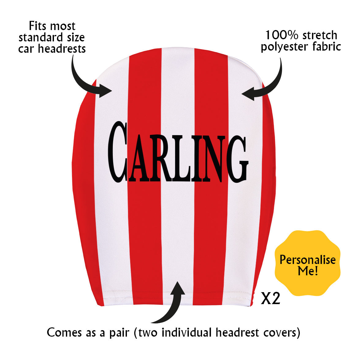 Custom headrest cover stoke