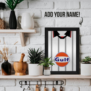 Personalised Swansea 1995 - Home Shirt - A4 Metal Sign Plaque - Frame Options Available