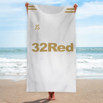 Swansea - 2012 Home Shirt - Personalised Retro Lightweight, Microfibre Beach Towel - 150cm x 75cm