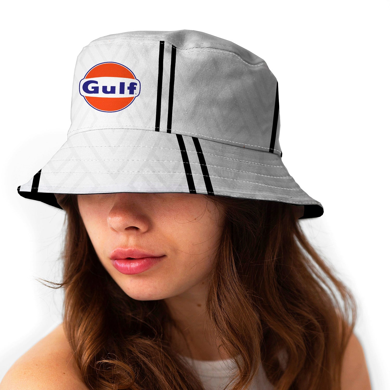 Swansea 1995 Home Bucket Hat on woman's head