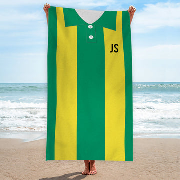 West Brom - 1978 Away Shirt - Personalised Retro Beach Towel