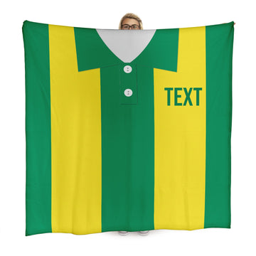 West Bromwich - 1978 Away Shirt - Personalised Retro Fleece Blanket